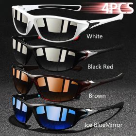 4 PCS Fashion Vintage Fishing Cycling Sports Sunglasses Men Women Running Mountaineering Sport Man Sun Glasses UV400 Eyewear