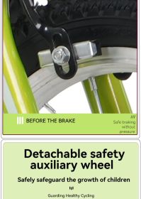 FKZNPJ 16 inch sporty kids bike with training wheels and stand Adjustable saddle Suitable for boys and girls aged 4-8 years tall Height 41-46 inc