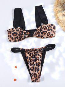 Miyouj 2025 Bikinis Leopard Swimsuit Bandage Bath Wear Sexy Piece Suits Low Waist Swimwear Triangle Bathsuit Summer Biquini (Color: 31061-LP1, size: S)