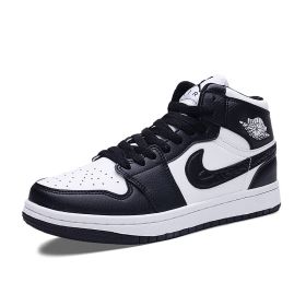 New comfortable fashion fashion men's casual shoes shoes 35-45 (Color: Black white, size: 44)